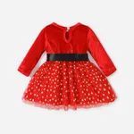 Christmas Baby Girl Sweet Long Sleeve Girl Dress with Stars/Moon/Clouds Pattern  image 2