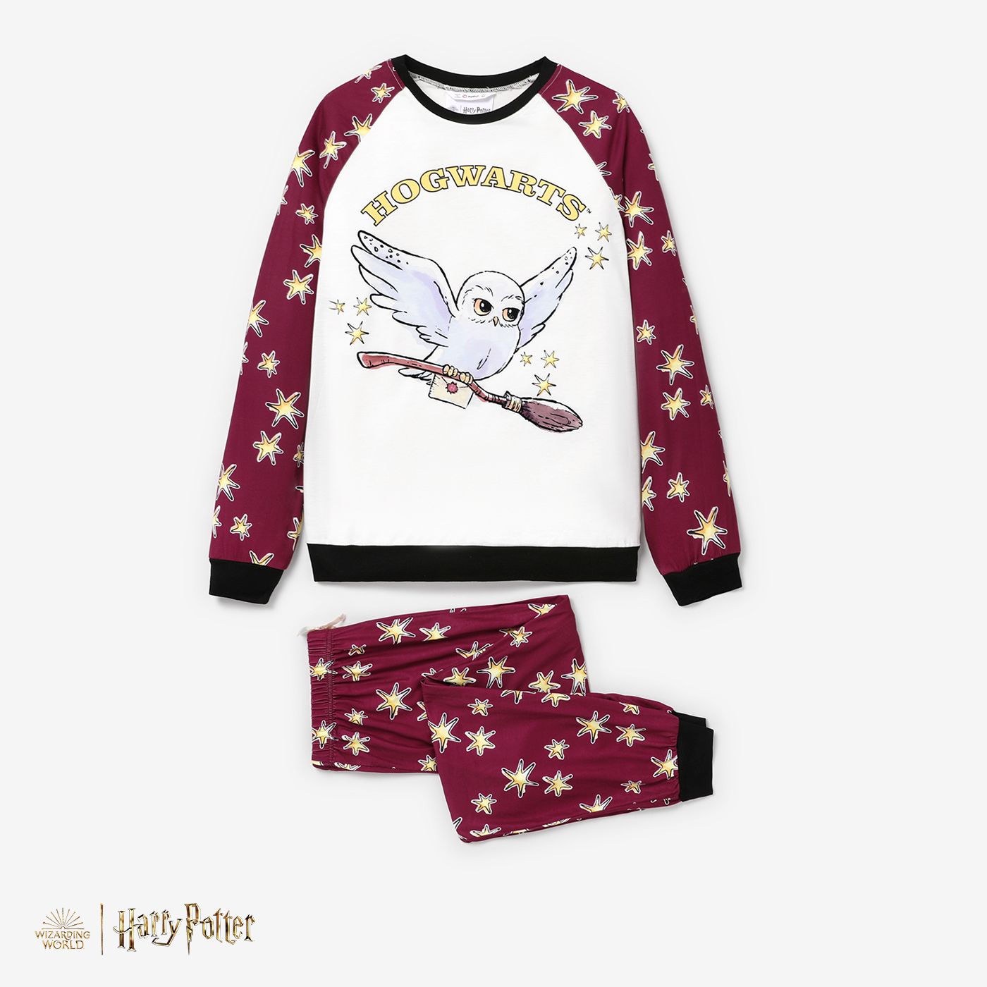 Harry Potter Christmas Family Matching Letter& Character Print Long-sleeve Pajamas Sets (Flame Resis