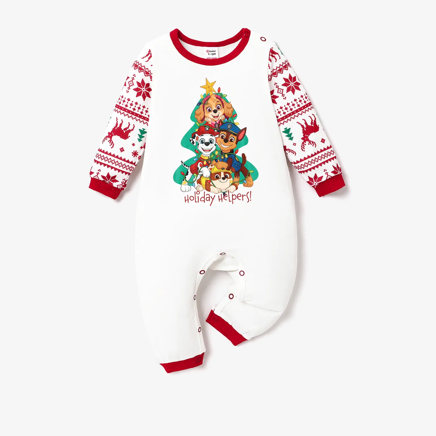 PAW Patrol Christmas Family Matching Character Print Pajamas Sets (Flame Resistant) Red image 6
