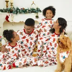 Christmas Family Matching Cartoon Gingerbread Man Allover Print  Pajamas Sets (Flame Resistant)  image 2