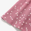 Kid Girl Polka dots Button Design Flutter-sleeve Belted Flutter-sleeve Dress  image 5