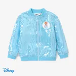 Disney Princess Toddler Girl Character Print Sequin Embroidered Long-sleeve Jacket  Light Blue
