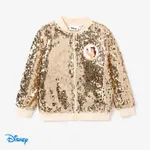 Disney Princess Toddler Girl Character Print Sequin Embroidered Long-sleeve Jacket  Yellow