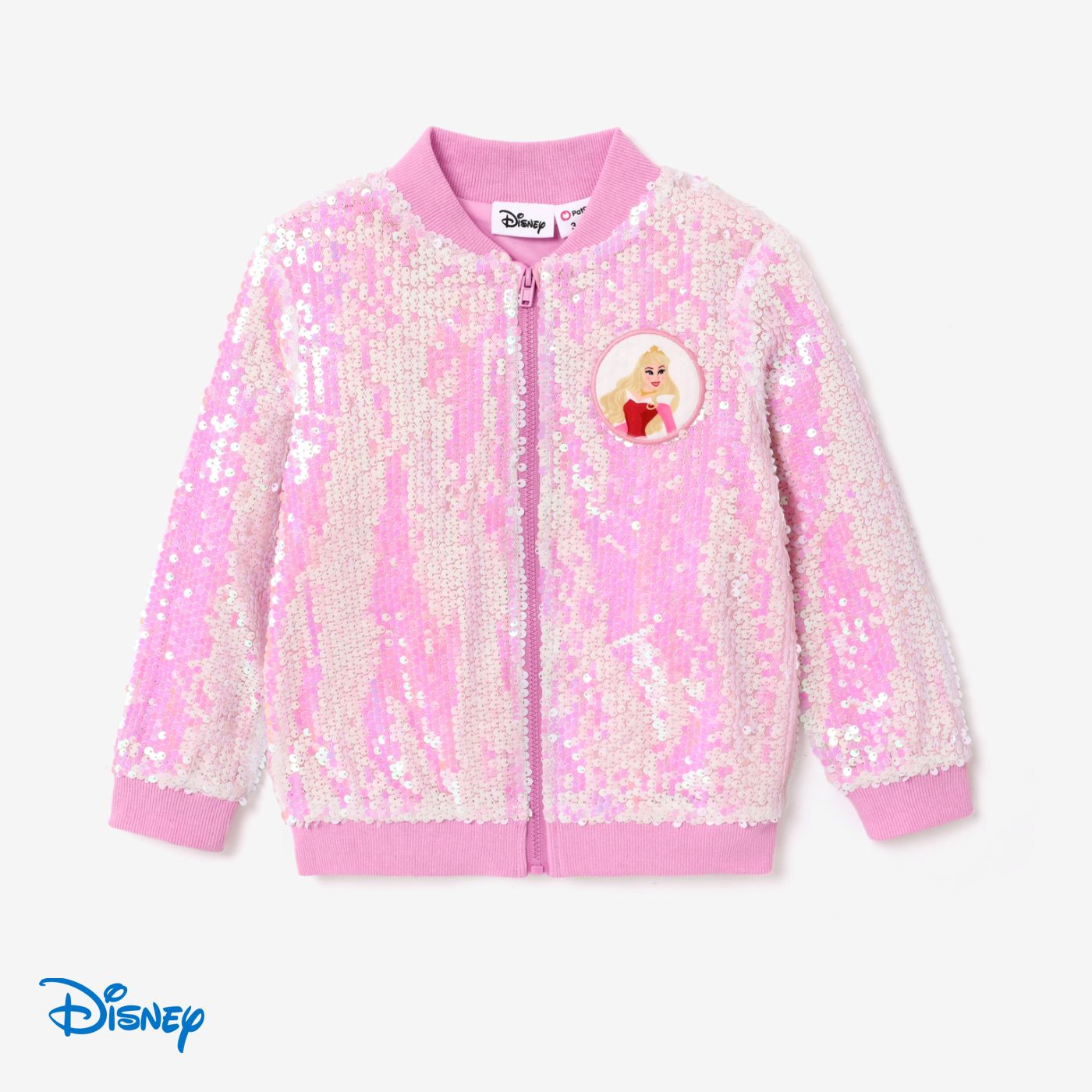 Disney Princess Toddler Girl Character Print Sequin Embroidered Long-sleeve Jacket