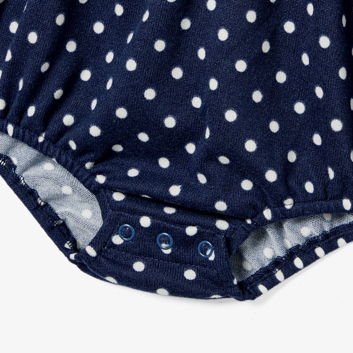 Matching Family Plaid Long-sleeve Tops and Polka Dots Flutter Sleeve Dresses Sets  image 6