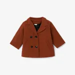 cappotto doppiopetto bimba/bambino collo revers rosso nerastro