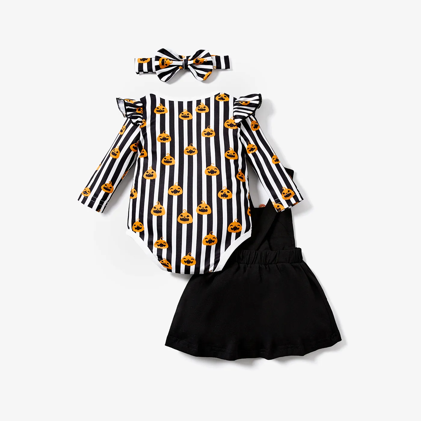 3PCS  Baby Girl Halloween Hyper-Tactile Long Sleeve Dress Set  image 2
