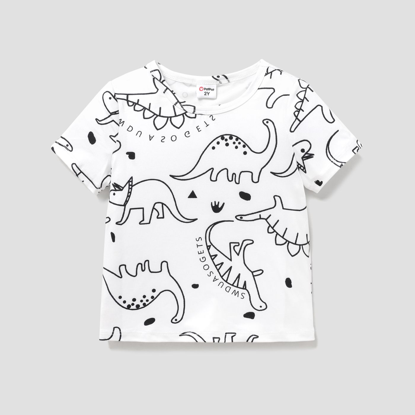 T-shirt à Manches Courtes à Imprimé Animal Dinosaure Pour Tout-petit Garçon
