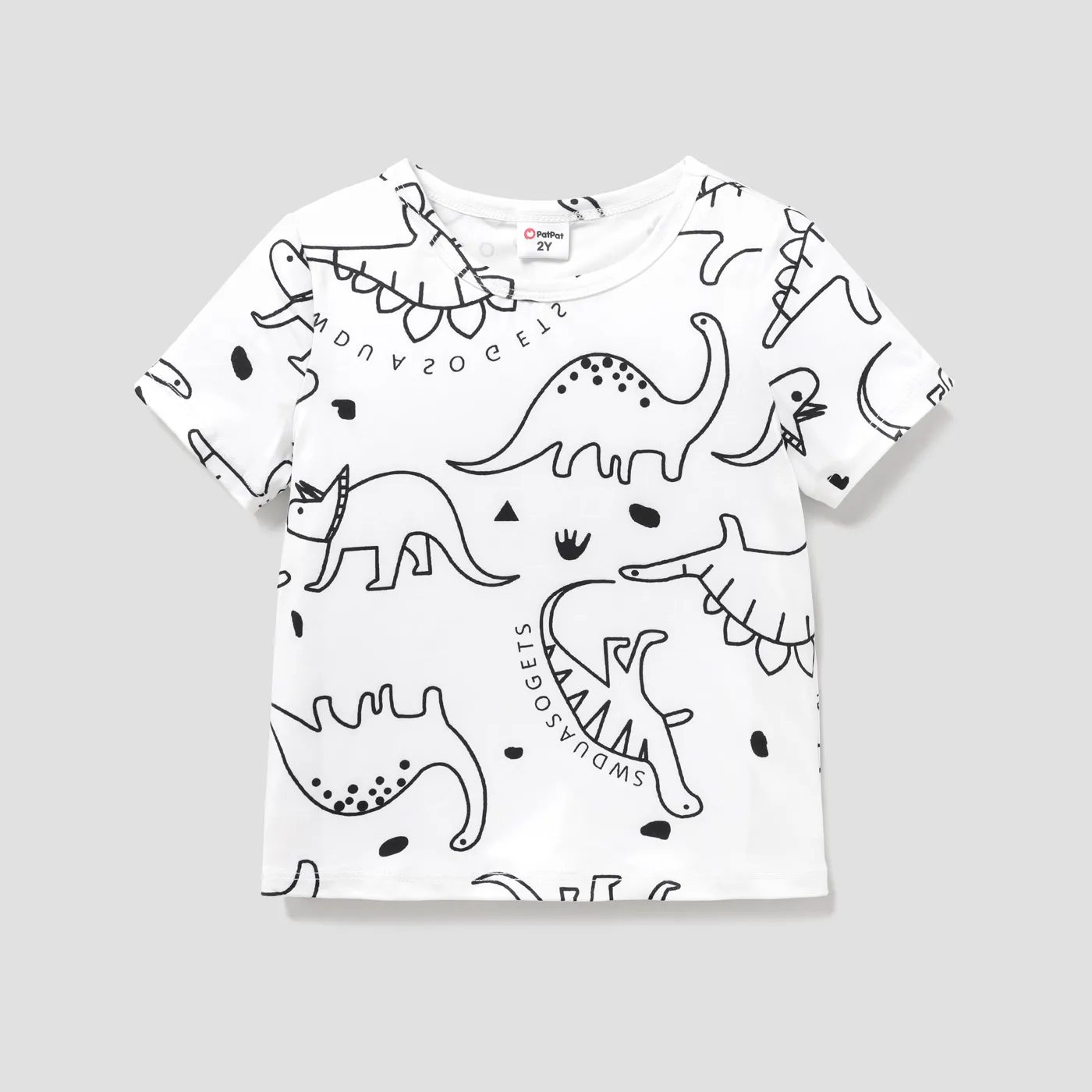Toddler Boy Animal Dinosaur Print Short-sleeve Tee  big image 1