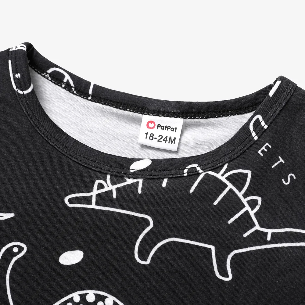 Niño pequeño Chico Infantil Dinosaurio Manga corta Camiseta big image 3