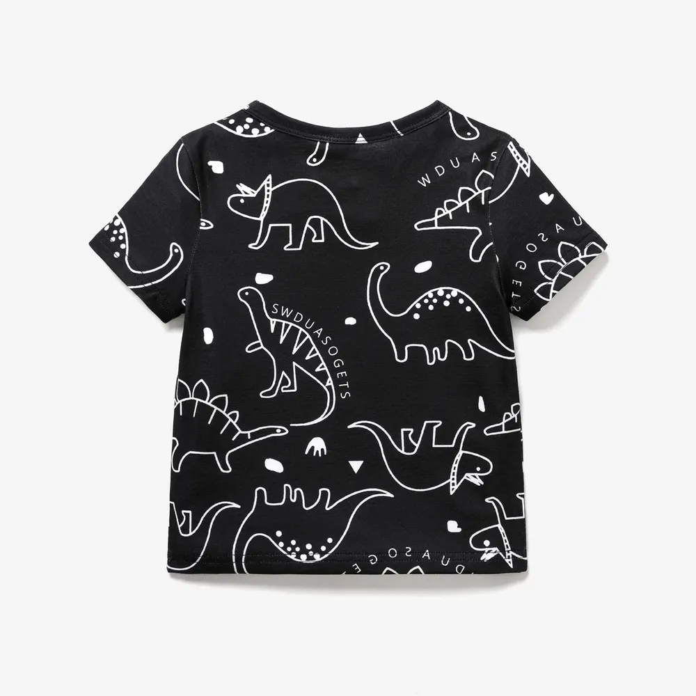 Niño pequeño Chico Infantil Dinosaurio Manga corta Camiseta big image 2