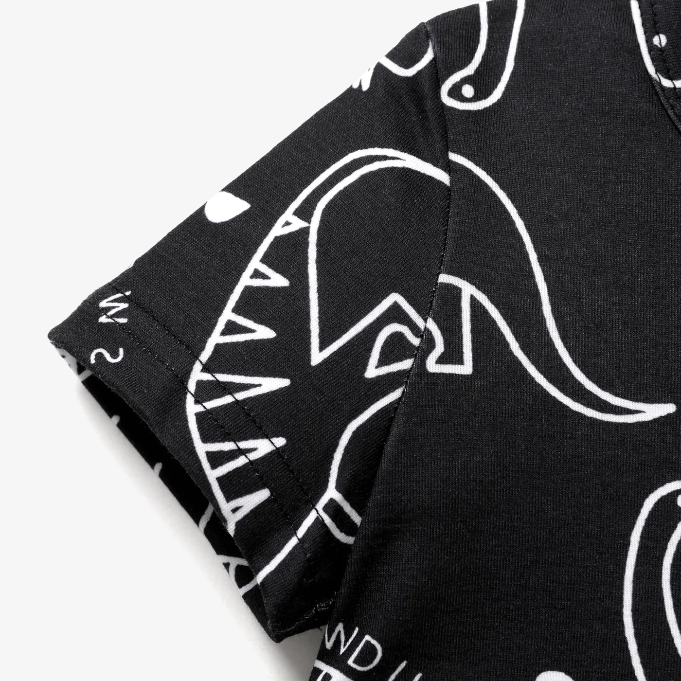 Toddler Boy Animal Dinosaur Print Short-sleeve Tee Black image 4