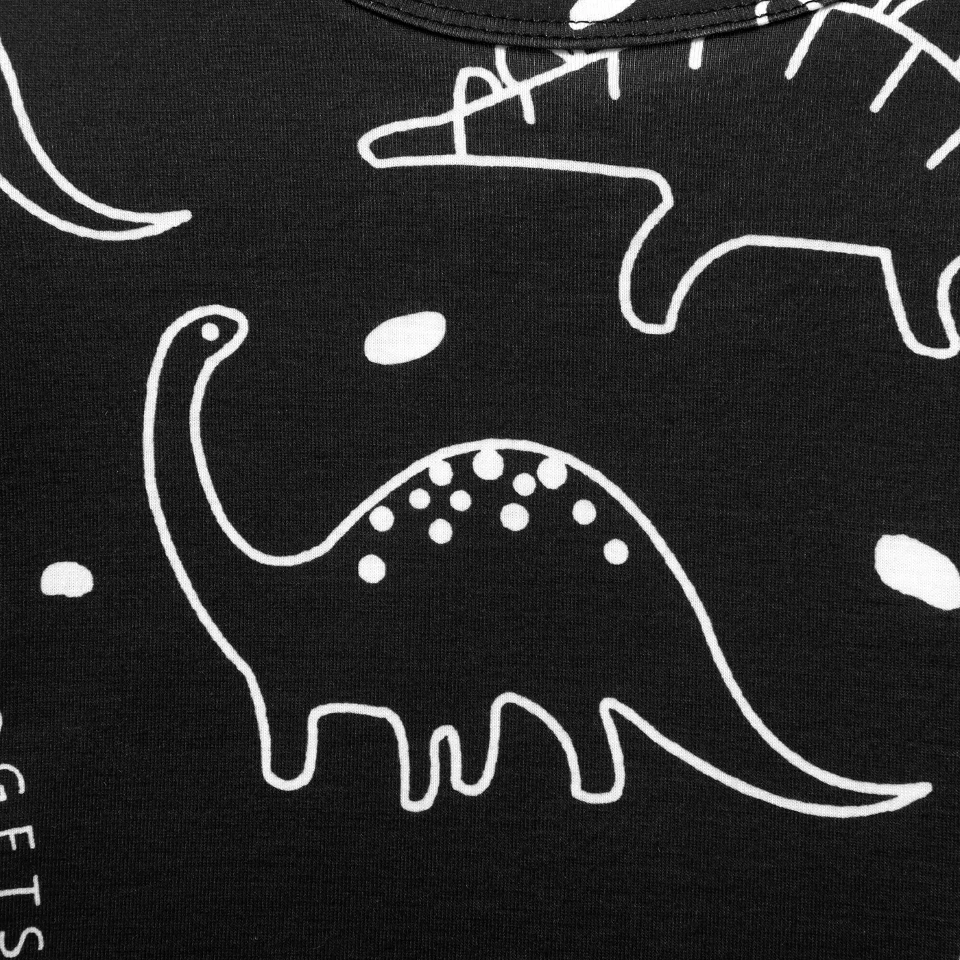 Toddler Boy Animal Dinosaur Print Short-sleeve Tee Black image 5