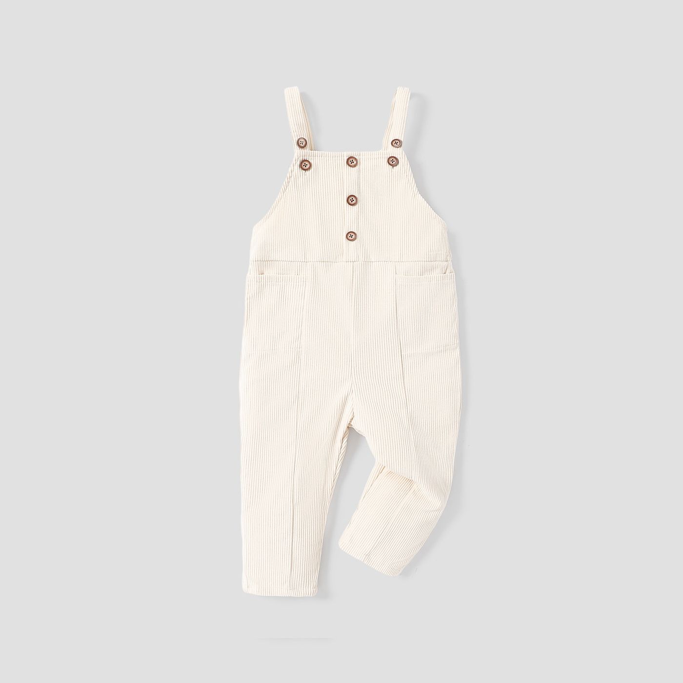 

Baby/Toddler Boy Solid Color Casual Overalls with Hanging Strap
