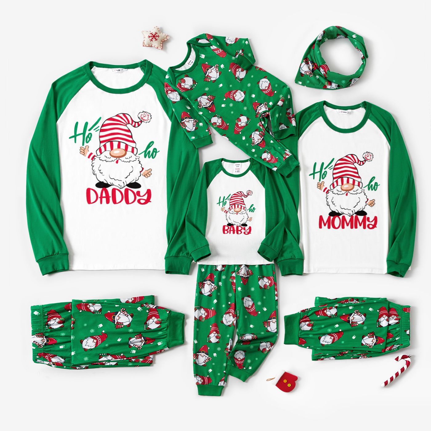 Christmas Family Matching Santa Print Long-sleeve Pajamas Sets(Flame Resistant)