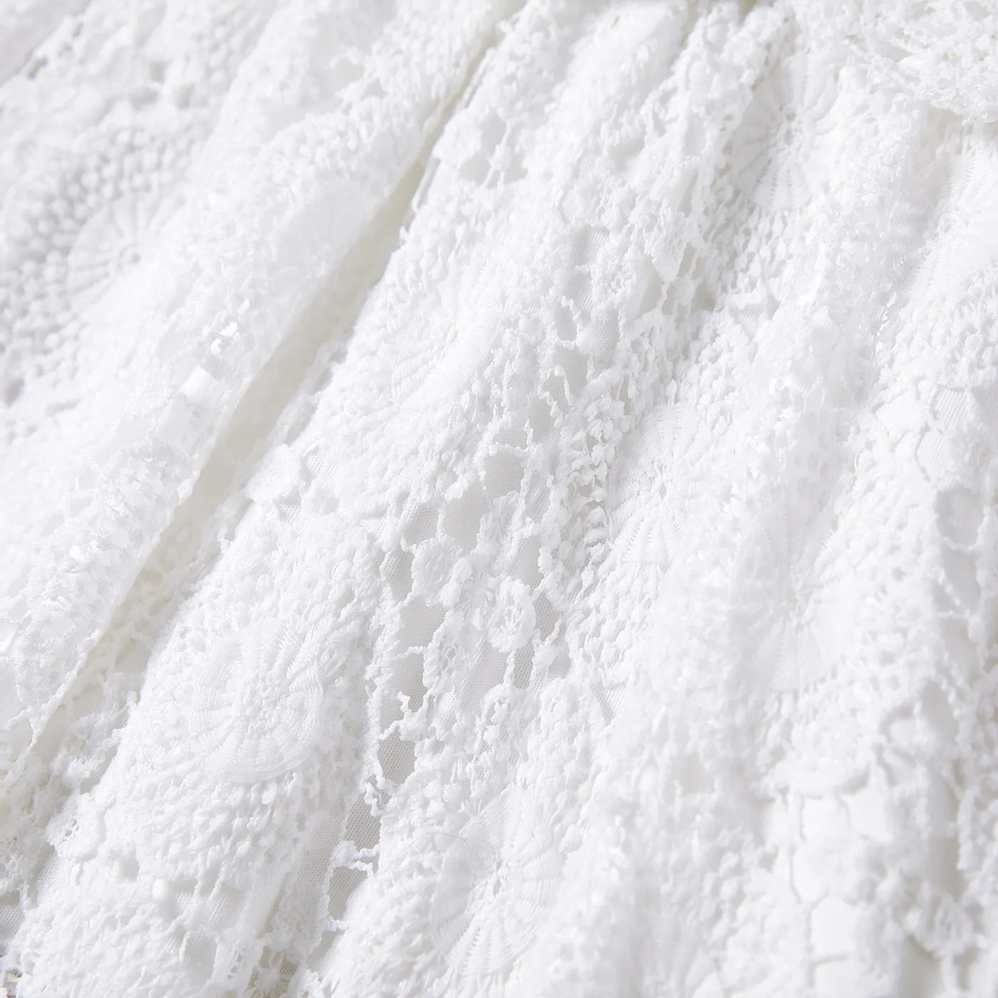 Manga comprida Vestidos Mãe e eu Branco image 5