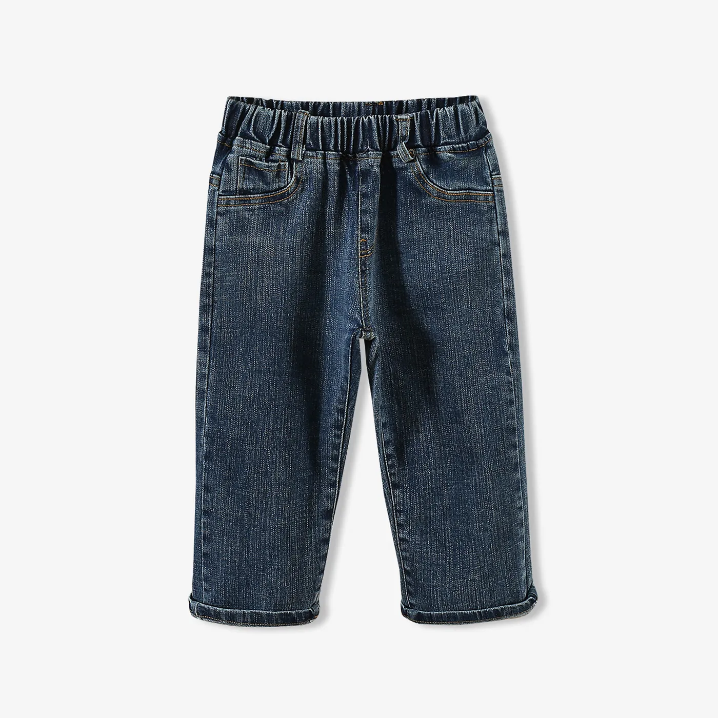 Kid Boy Dinosaur Patch Cotton Jean/Pant Deep Blue image 5