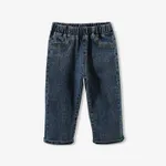 Kid Boy Dinosaur Patch Cotton Jean/Pant Deep Blue image 5