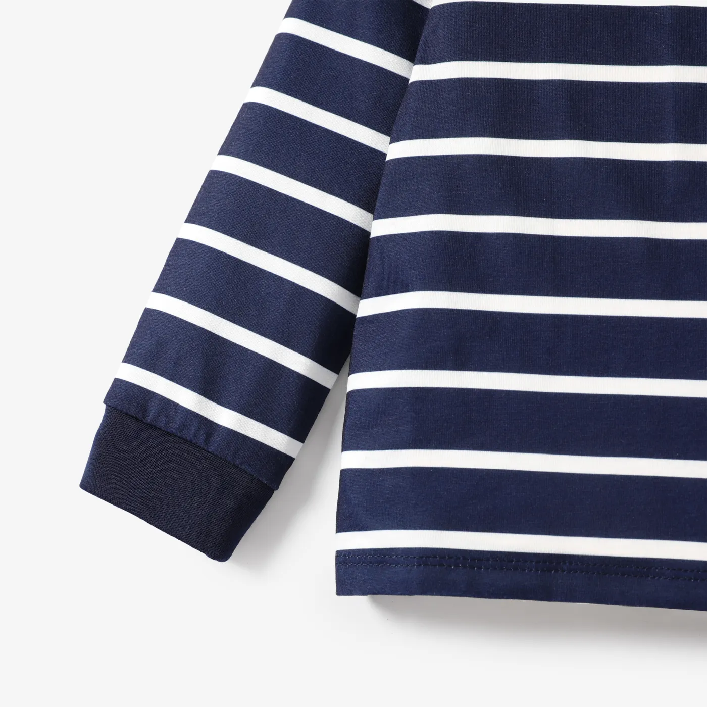 2pcs Toddler/Kid Boy Stripe Casual Pajamas Set Kid Deep Blue image 5