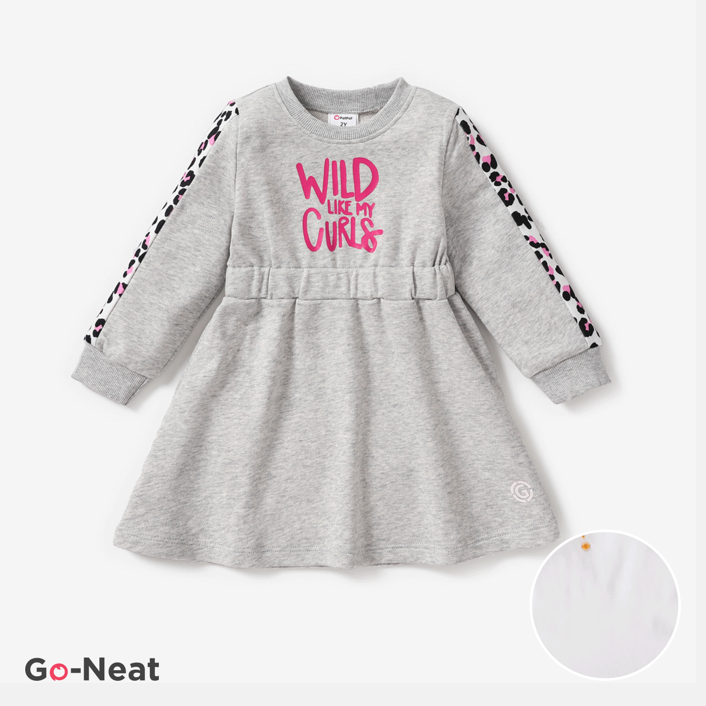 Go-Neat Toddler Girl Sporty Letter Print Robe
