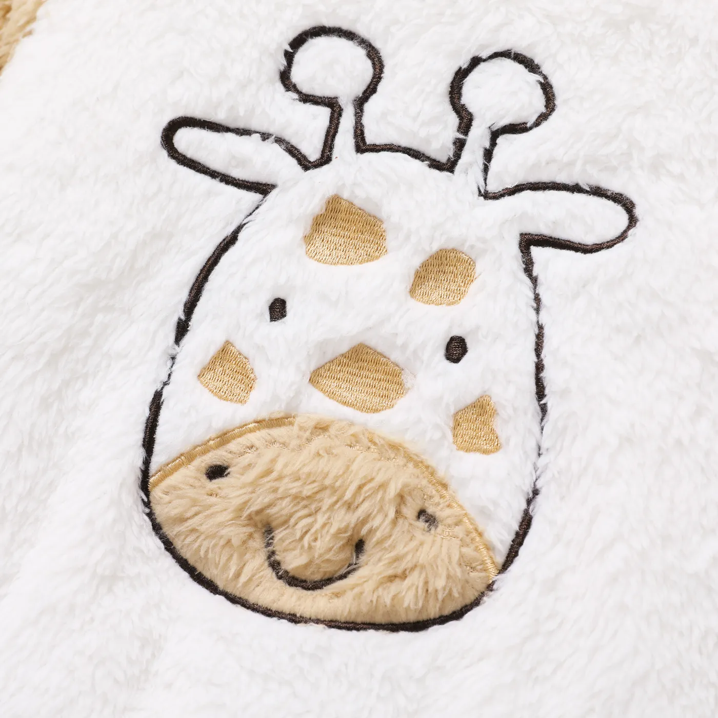  2PCS Baby Boy Cow Stria Fabric Stitching Childlike Animal Pattern Set Khaki image 4