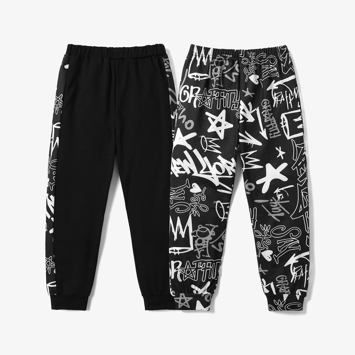 Kid Boy Casual Painting Print Elasticized Pants