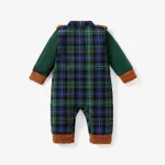 Christmas Baby Boys Grid Long Sleeve Casual One-Piece Jumpsuit  image 2