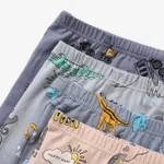 4-pack Kid Boy Allover Dinosaur / Animal / Engineering Vehicle Print Boxer Briefs Underwear Multi-color image 3