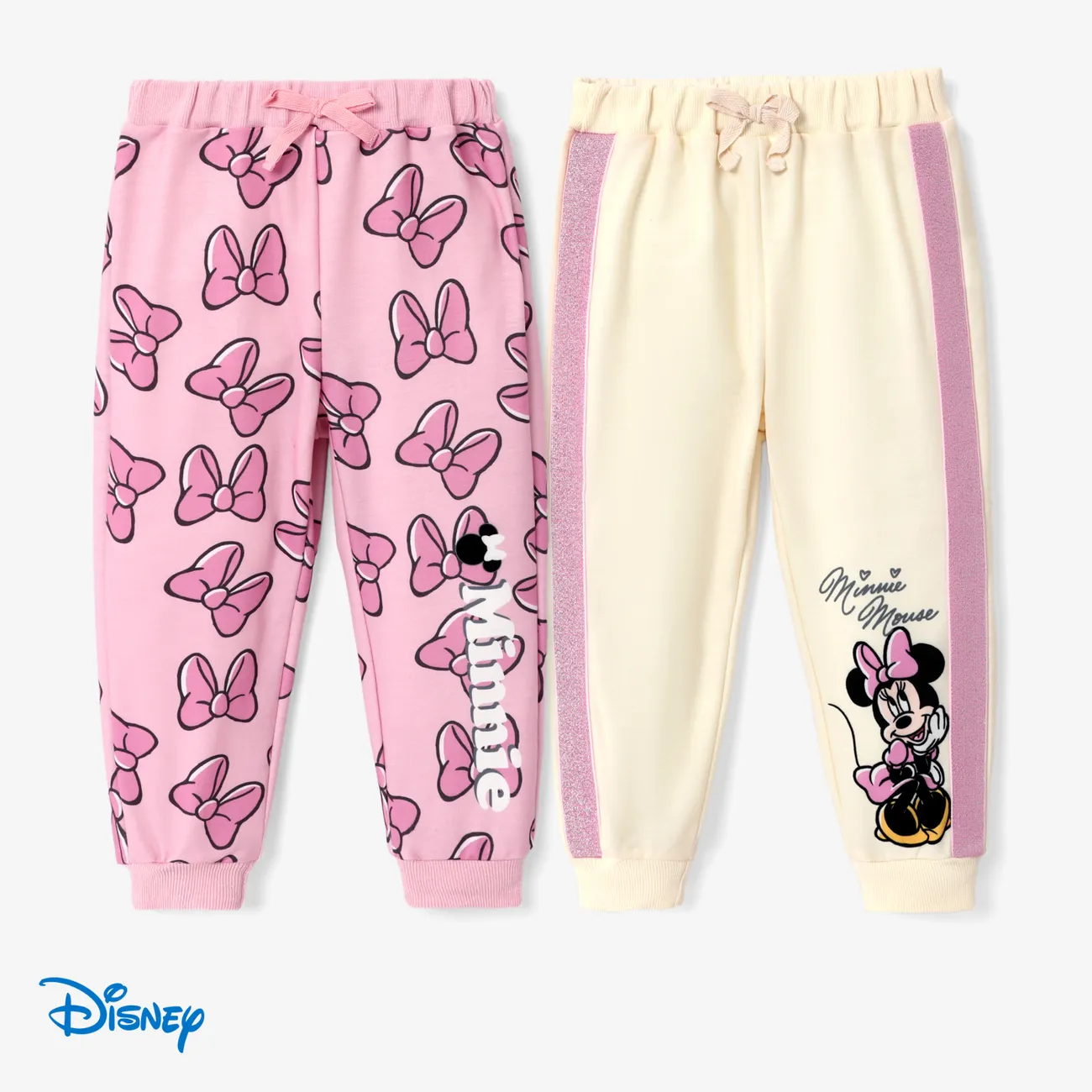 Disney Mickey and Friends Toddler Girl Character Print Pantalones Rosado big image 1