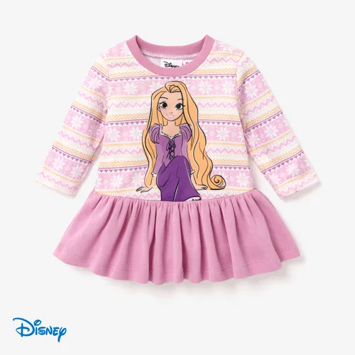 Disney Princess Bebé Costura de tela Dulce Manga larga Vestido