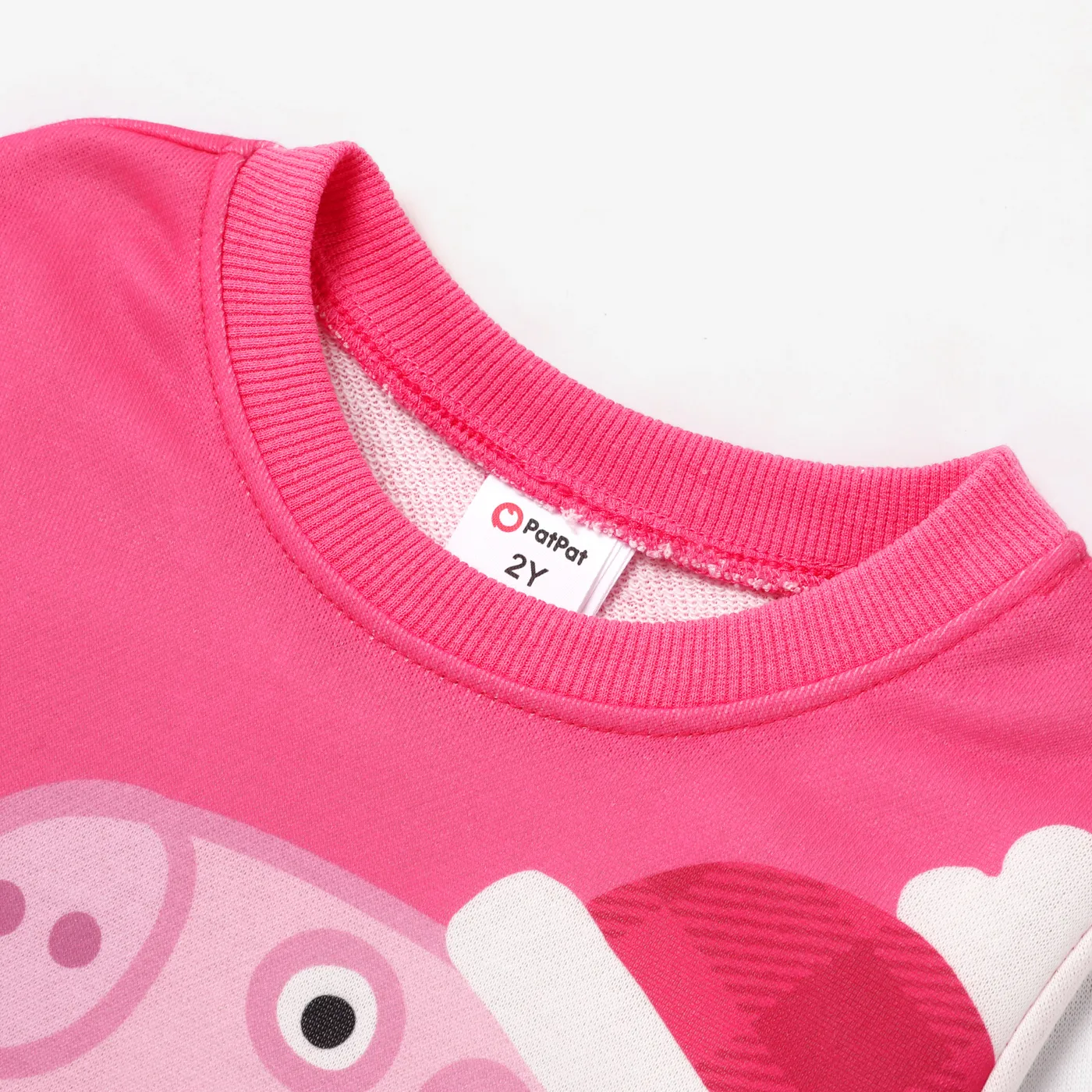 Peppa Pig Christmas Toddler Boy/Girl Christmas Snowflake Element Pattern Round Neck Weatshirt Roseo image 3