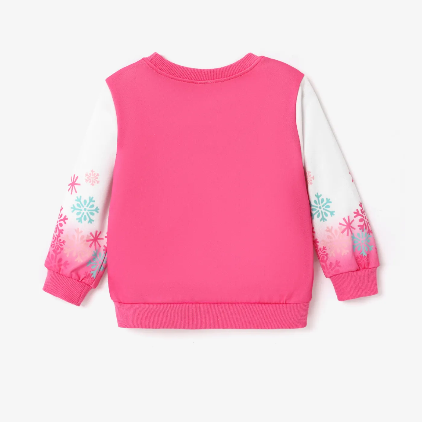 Peppa Pig Christmas Toddler Boy/Girl Christmas Snowflake Element Pattern Round Neck Weatshirt Roseo image 5