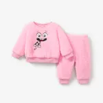 2pcs Baby Girl/Boy  Childlike Long Sleeve Set Pink