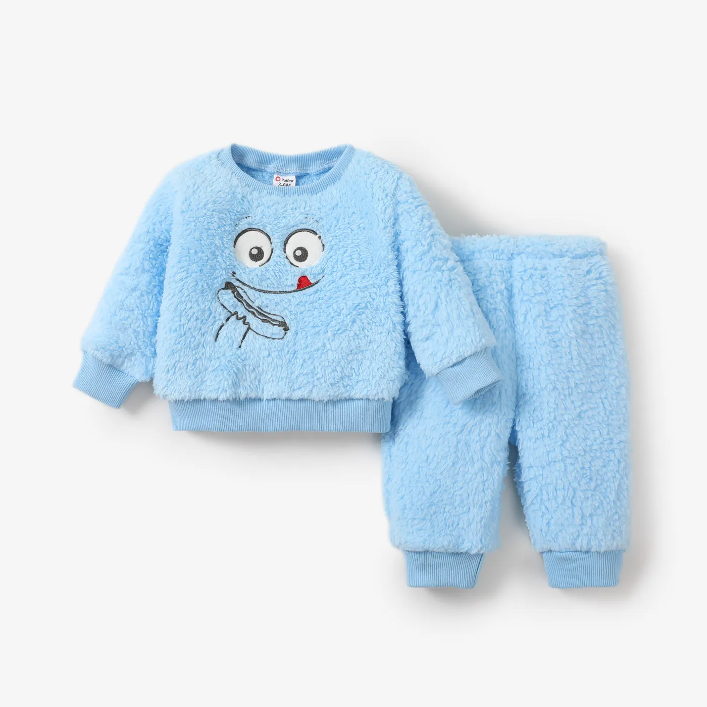 2pcs Baby Girl/Boy  Childlike Long Sleeve Set Blue