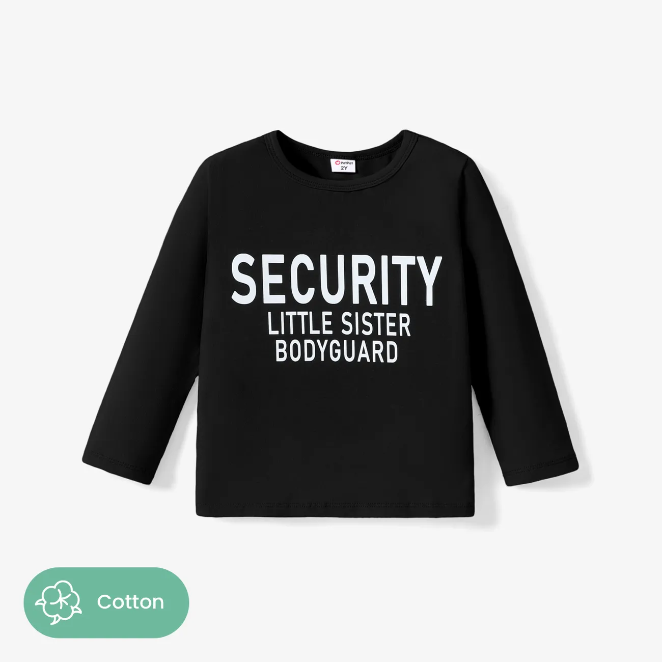 Toddler Girl/Boy Casual Letter Long Sleeve Tee    big image 1