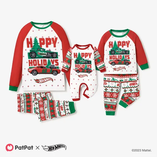 Hot Wheels Christmas Daddy and Me Vehicle Race Car Print Pajamas Sets (Flame Resistant)