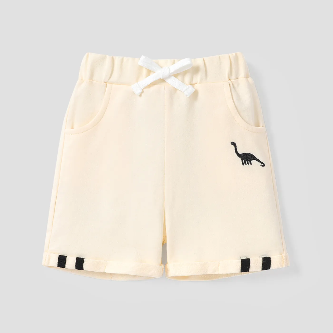 Baby / Toddler Cotton Dinosaur Shorts Khaki