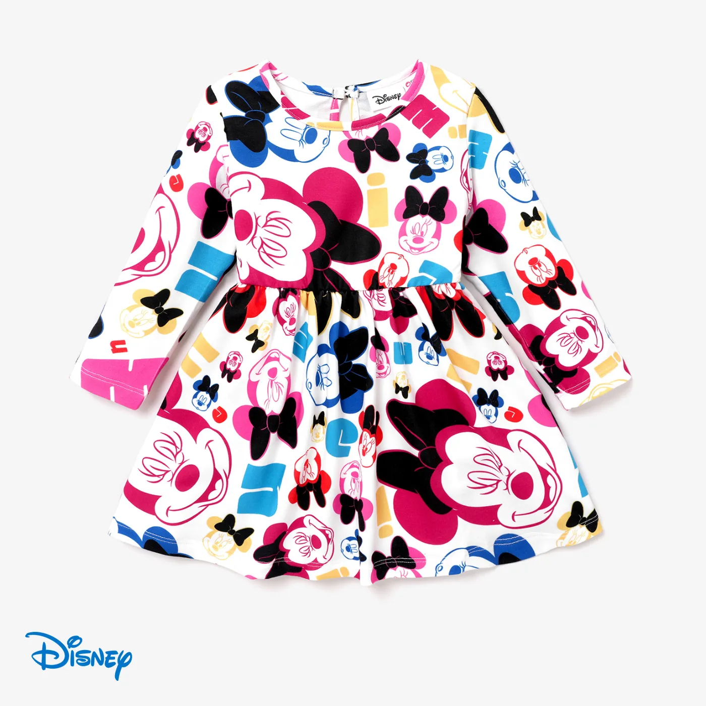 Disney Mickey and Friends Toddler Girl Sweet Hollow-out Dress  Multi-color big image 1