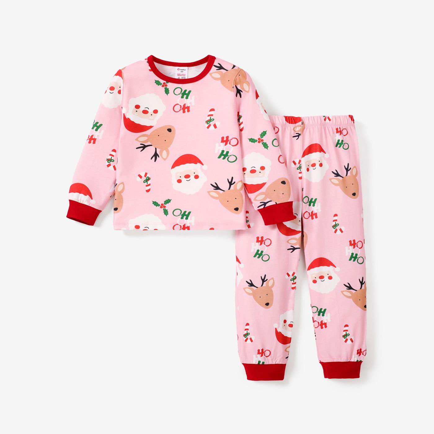 2pcs Toddler/Kid Girl Childlike Pretty Christmas Pajamas Set