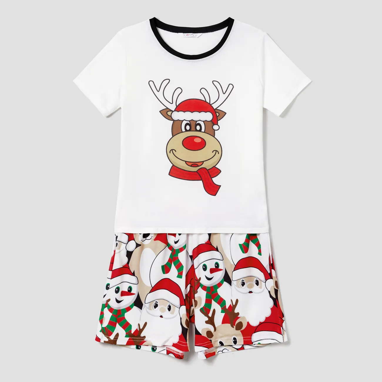 Weihnachten Familien-Looks Kurzärmelig Familien-Outfits Pyjamas (Flame Resistant) bunt big image 1