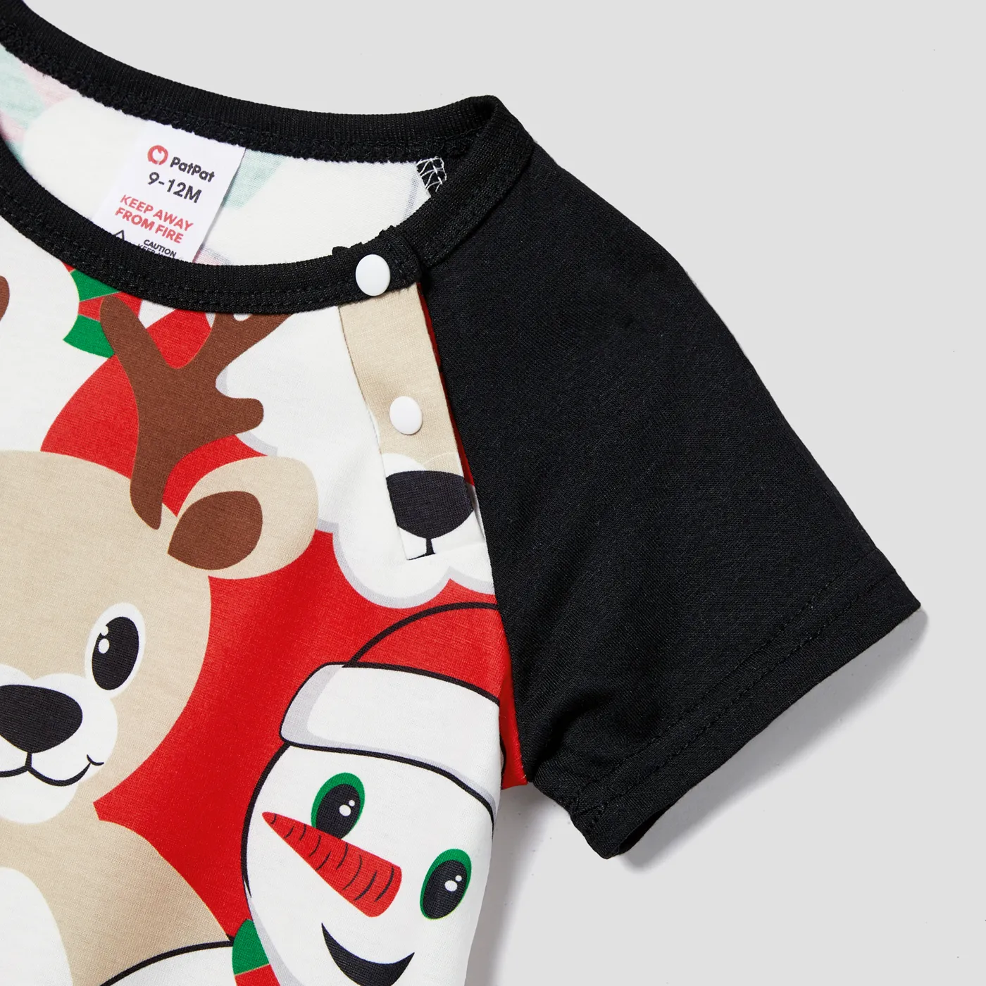 Christmas Family Matching Short-sleeve Graphic Tee & Shorts Pajamas Sets (Flame Resistant) Colorful image 4