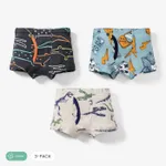 3pcs Toddler/Kid Boy Dinosaur Pattern Cotton Underwear Set Color block