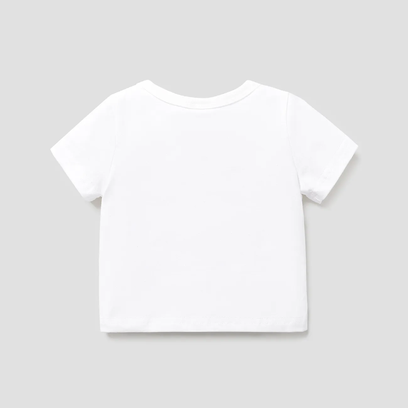 Fête des Pères Bébé Unisexe Décontracté Manches courtes T-Shirt Blanc big image 1