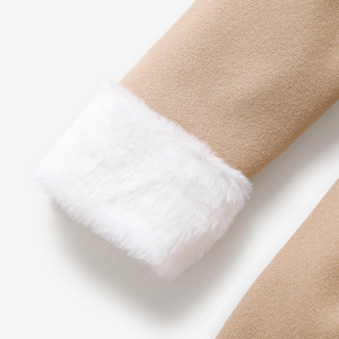 Toddler Girl Sweet Button Design Woolen Coat   image 4