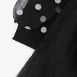 Baby Girls Avant-garde Letter Pattern Long-Sleeved Dresse Black image 4