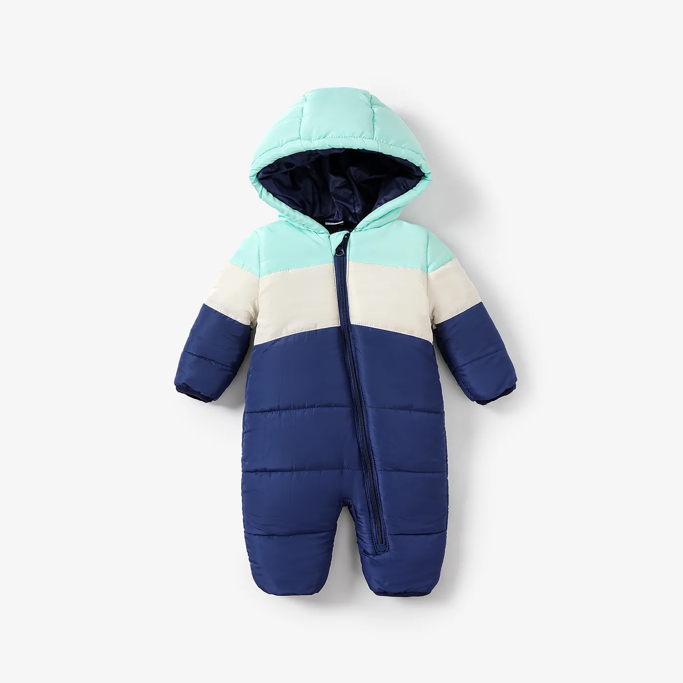 Baby Boy Childlike Colorblock Zipper Easy Wear Jumpsuit