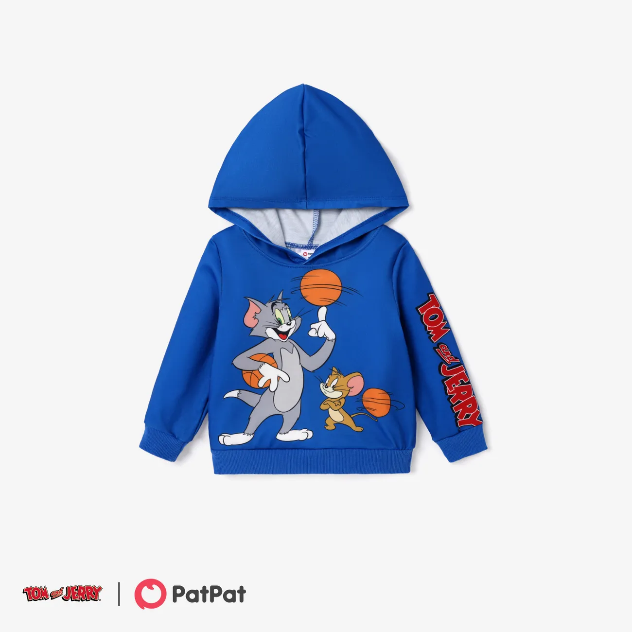 Tom and Jerry Daddy and Me Character Print Long-sleeve Hooded Top big image 1