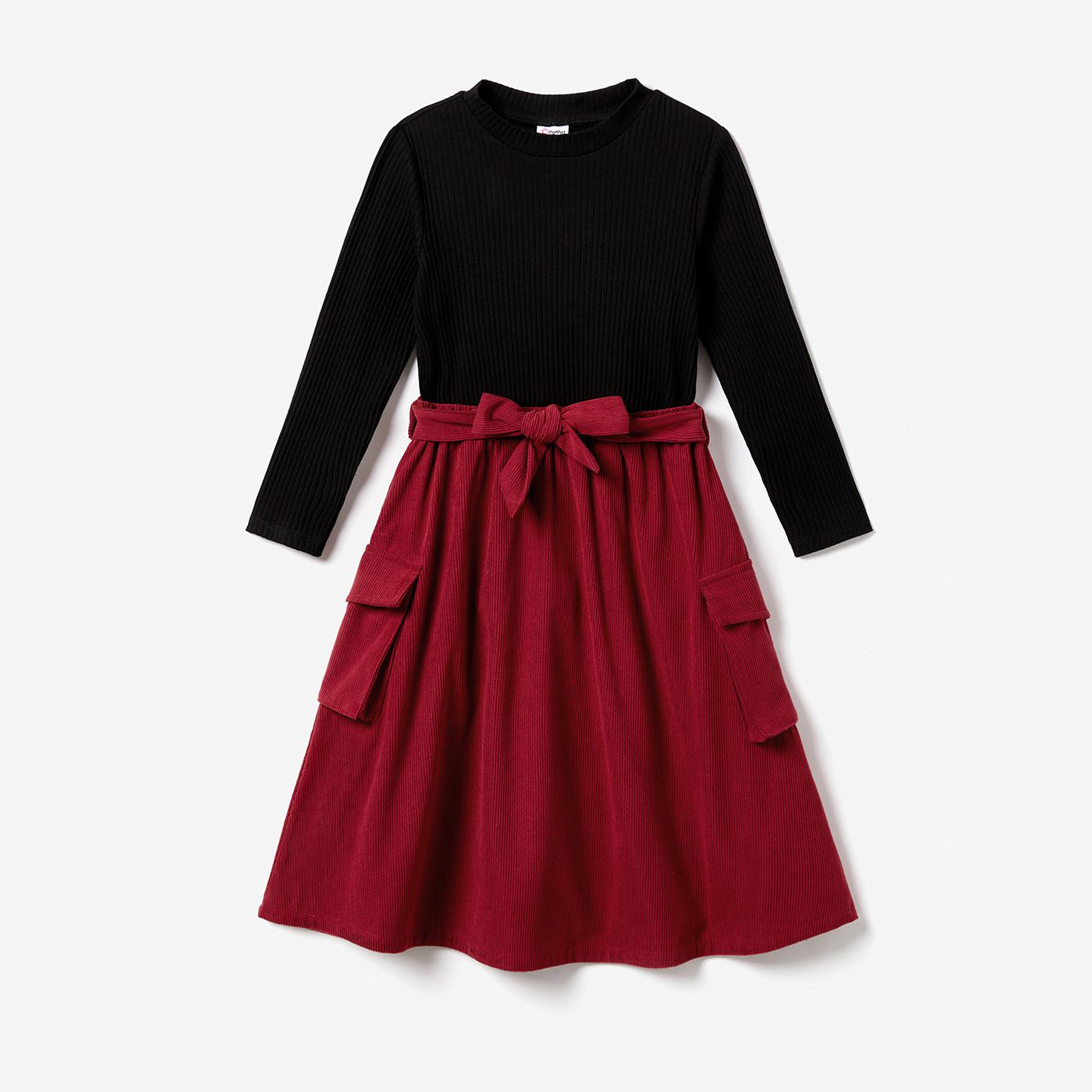 

Mommy and Me Long Sleeve Knitted Tops and Bow Decor Skirts Dresses Sets