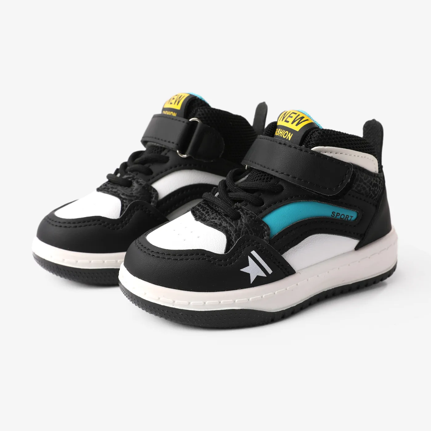Toddler and Kids Casual Color-block Velcro High Top Sports Shoes  big image 1