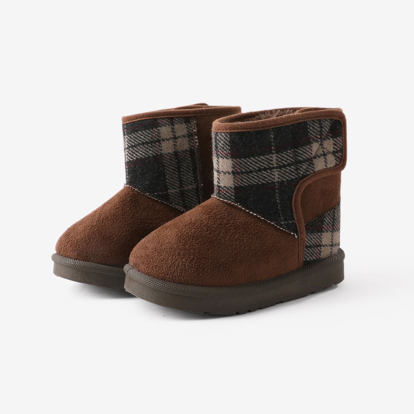 

Toddler & Kids Classic Geometric Pattern Fleece Velcro Snow Boots